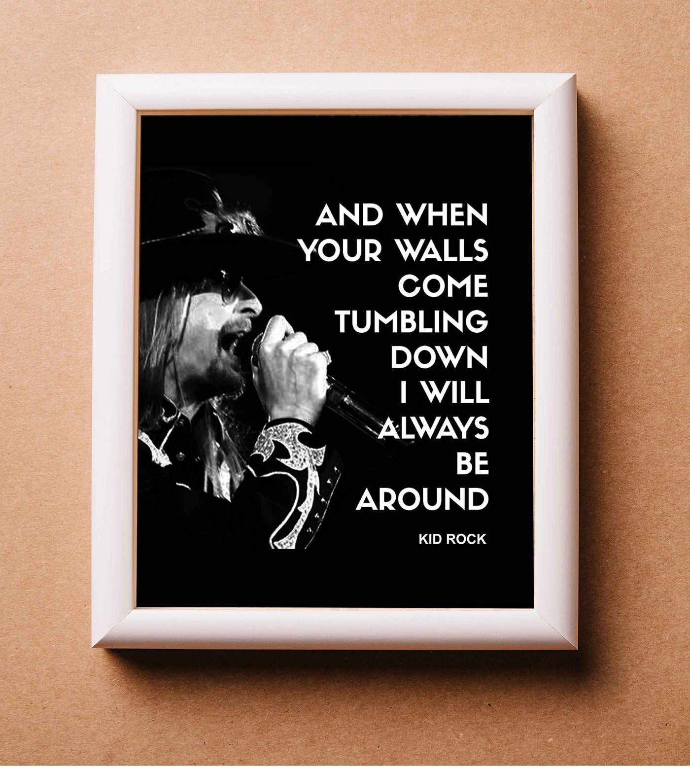 When The Walls Come Tumbling Down-Kid Rock"Only God Knows Why" Song Lyrics Wall Art -8 x 10" Rock Music Poster Print-Ready to Frame. Home-Office-Studio-Bar-Cave Decor. Perfect Gift for Fans!