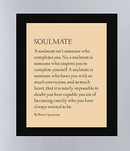 SOULMATE- Love Wall Art Print-8 x 10" Romantic Wall Decor-Ready to Frame. Modern Poem Print by Bianca Sparacino. Amorous Home-Bedroom-Personal Decor. Lasting, Loving Art Gift- Express Your Feelings.