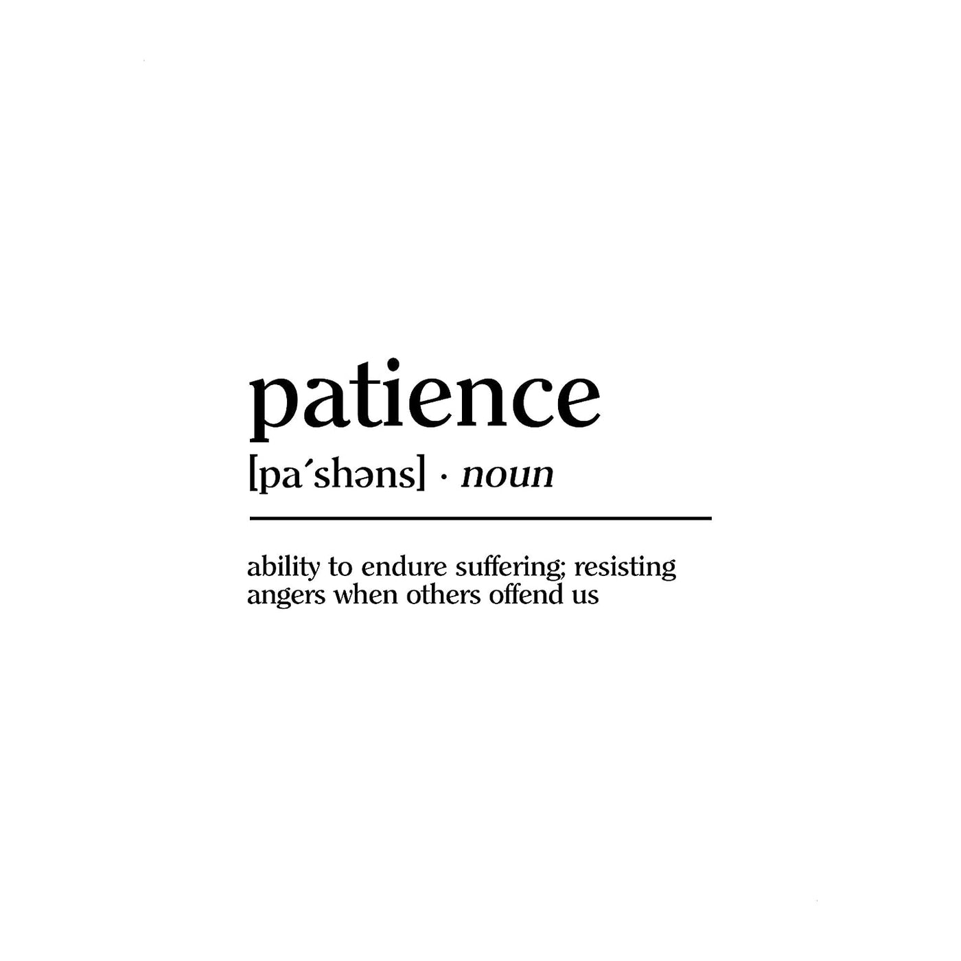 Definition of Patience Inspirational Christian Wall Art-8 x 10" Motivational"Gifts of the Spirit" Print-Ready to Frame. Home-Office-Church-Scripture Decor. Great Religious Gift-Be Patient!