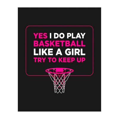 Girls' Basketball Motivational Quotes Wall Art – Smack Talk Typographic Print for Home, Bedroom, Locker Room and Gym Decor