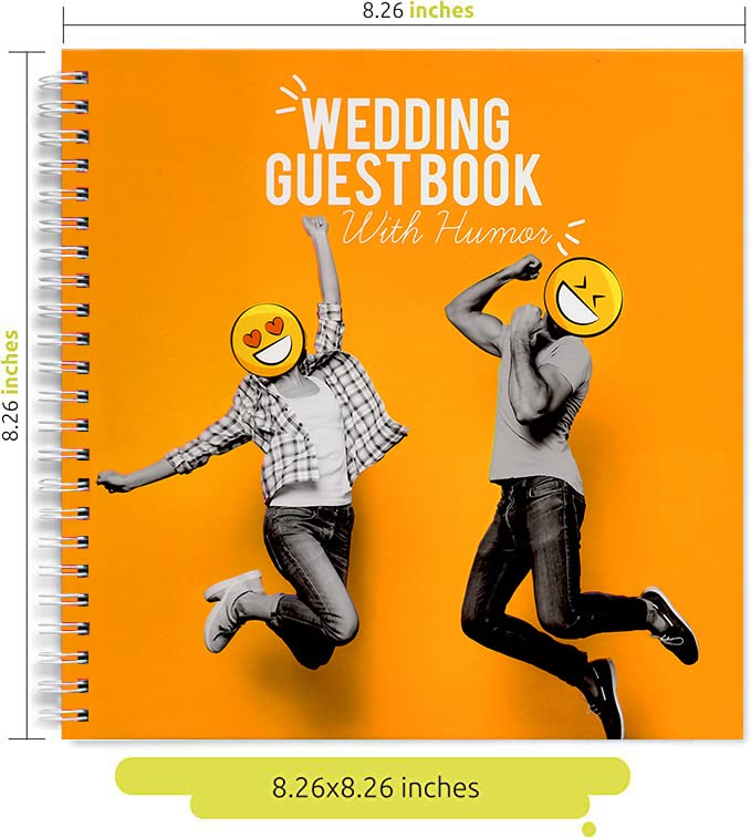 Wedding Guest Book -With Humor Funny Wedding Guest Book -8 x 8" Creative Wedding &amp; Marriage Themed Guestbook -Keepsake Gift for the Bride &amp; Groom. Perfect for Wedding-Anniversary-Special Occasions!