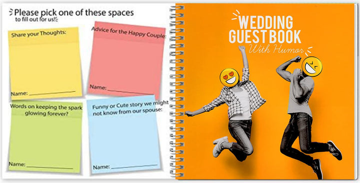 Wedding Guest Book -With Humor Funny Wedding Guest Book -8 x 8" Creative Wedding &amp; Marriage Themed Guestbook -Keepsake Gift for the Bride &amp; Groom. Perfect for Wedding-Anniversary-Special Occasions!