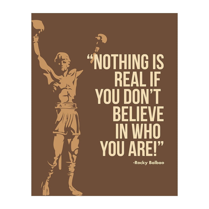 Rocky Balboa Quotes Wall Art-"Nothing Is Real-If Don&