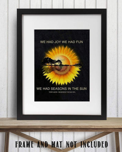 Terry Jacks- Music Poster Print"Seasons in the Sun"- 8 x 10" Retro Wall Art Print-Ready To Frame. Vintage Musician Poster. Home-Studio-Bar-Dorm-Man Cave Decor. Perfect for Rock Music Collections.