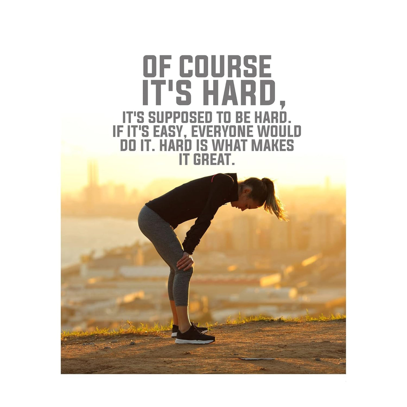 What Makes It Great - Motivational Wall Art Print, Modern Fitness & Exercise Quote Wall Art for Gym, Home, Studio & Office Decor