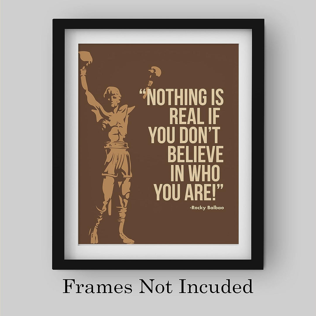 Rocky Balboa Quotes Wall Art-"Nothing Is Real-If Don&