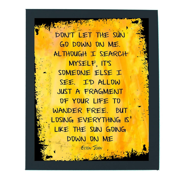 Elton John- Song Lyrics Wall Art-"Don&