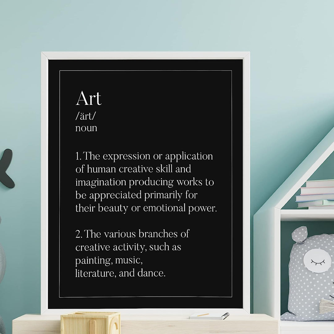 Definition of Art Inspirational Wall Decor Sign -11 x 14" Modern Typographic Poster Print -Ready to Frame. Home-Office-Studio-School-Dorm Decor. Perfect Classroom Sign! Great Gift for Artists!