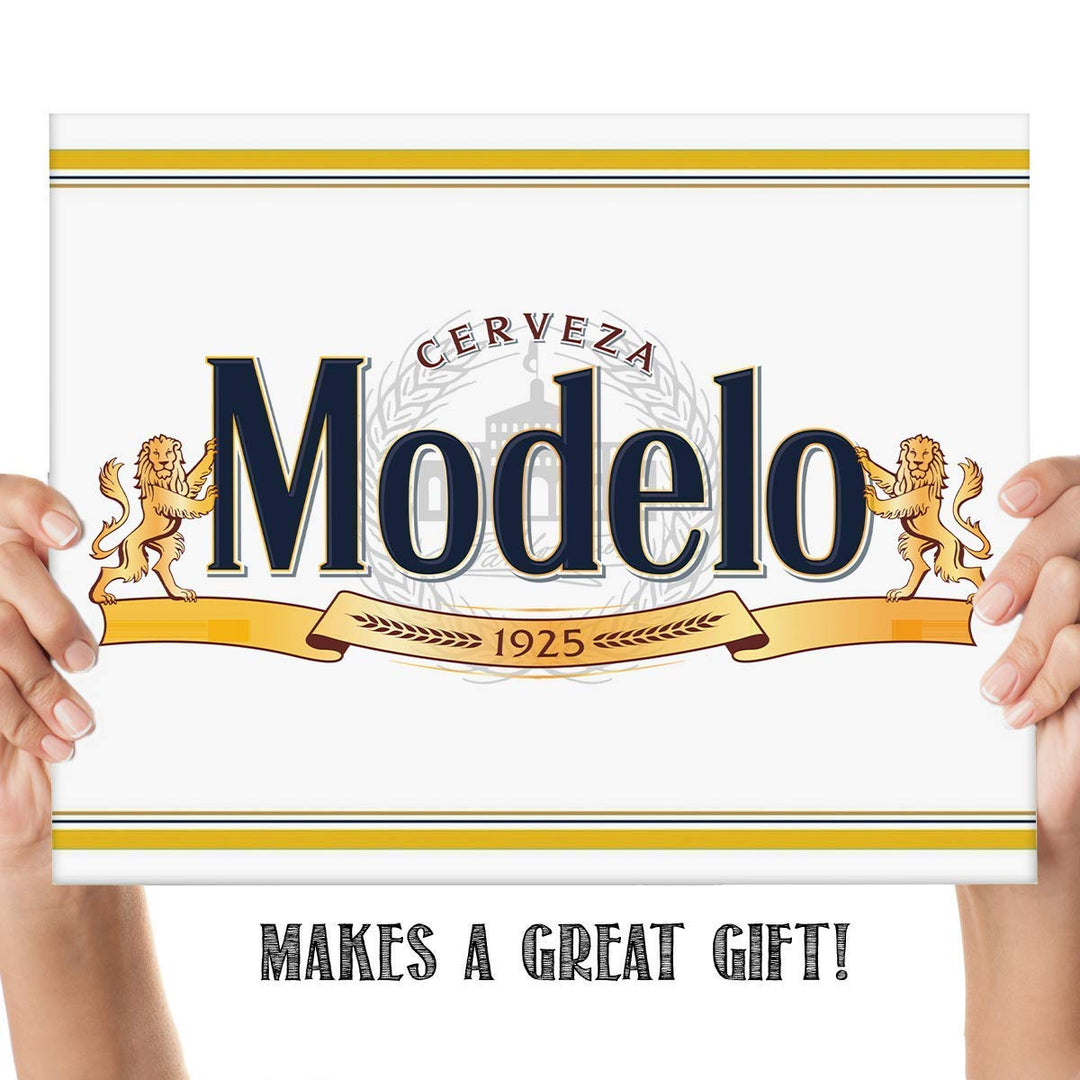 Modelo Beer- Logo Poster Print- 10 x 8" Wall Decor Print-Ready To Frame."Cerveza-1925"-Beer Sign Replica Print. Perfect Decor for Man Cave-Bar-Game Room-Garage-Dorm. Great Gift!