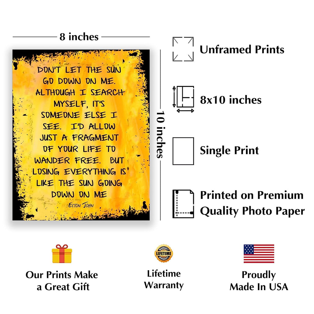 Elton John- Song Lyrics Wall Art-"Don&