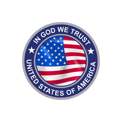 In God We Trust- Patriotic American Flag Wall Art -8 x 10" United States of America Seal Print -Ready To Frame. Christian Decor for Home-Office-Garage-Bar-Cave. Show Your Love of God and USA!