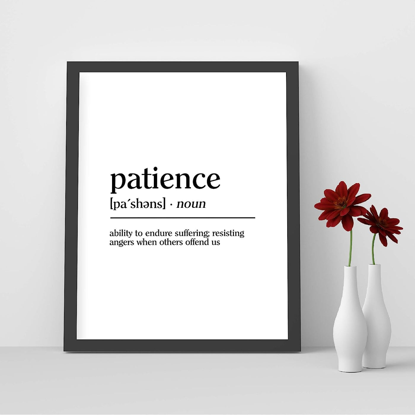 Definition of Patience Inspirational Christian Wall Art-8 x 10" Motivational"Gifts of the Spirit" Print-Ready to Frame. Home-Office-Church-Scripture Decor. Great Religious Gift-Be Patient!