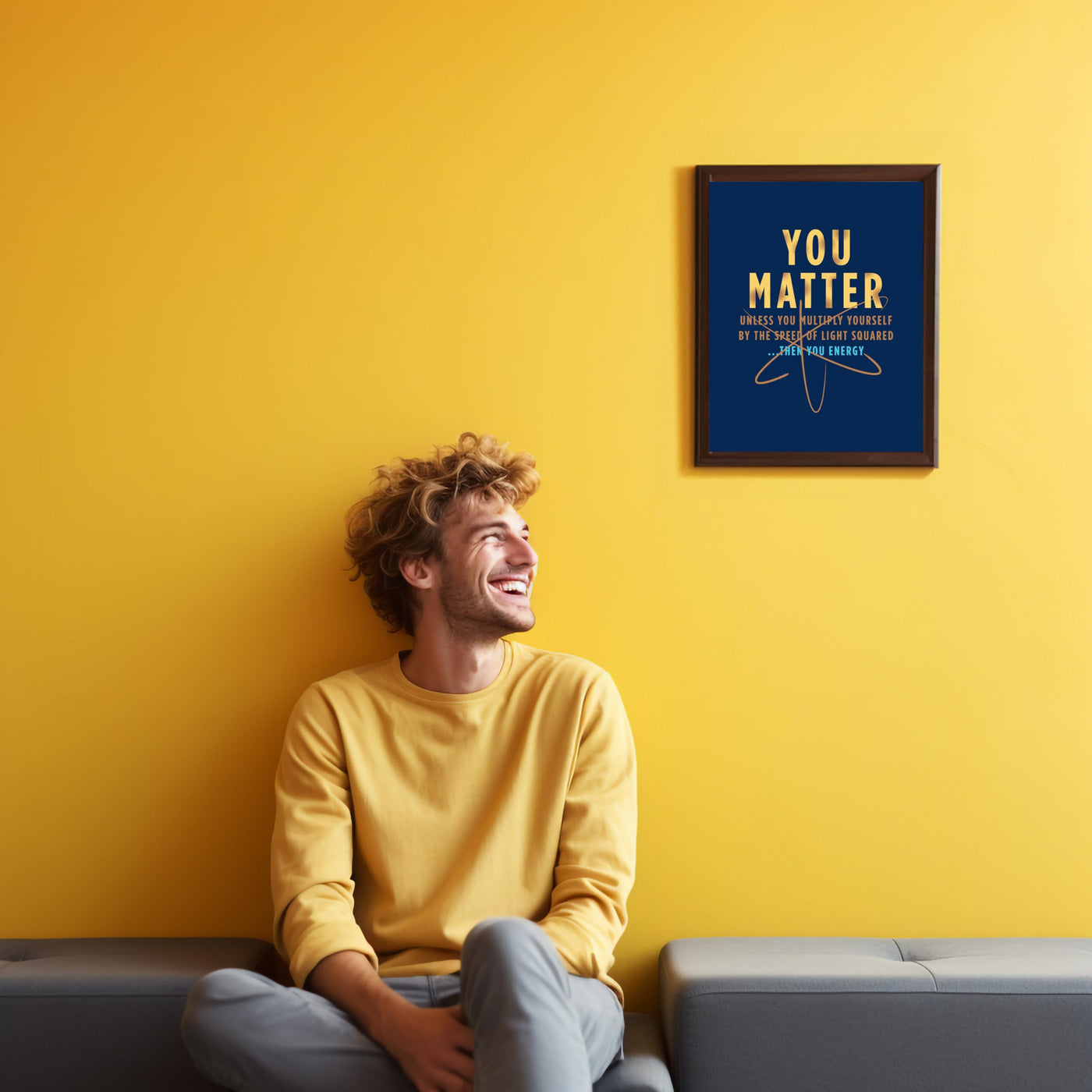 You Matter - Funny Science Classroom Wall Art, Motivational Wall Art Print for High School, College Dorm, Bedroom, or Home Decor