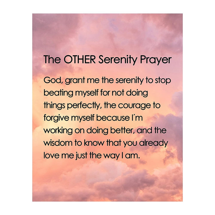 The Other Serenity Prayer- Inspirational Christian Wall Art -8 x 10"- Scripture Wall Print- Ready to Frame. Modern Home- Church- Office Decor- Christian Gifts. Inspiring &amp; Encouraging for All!
