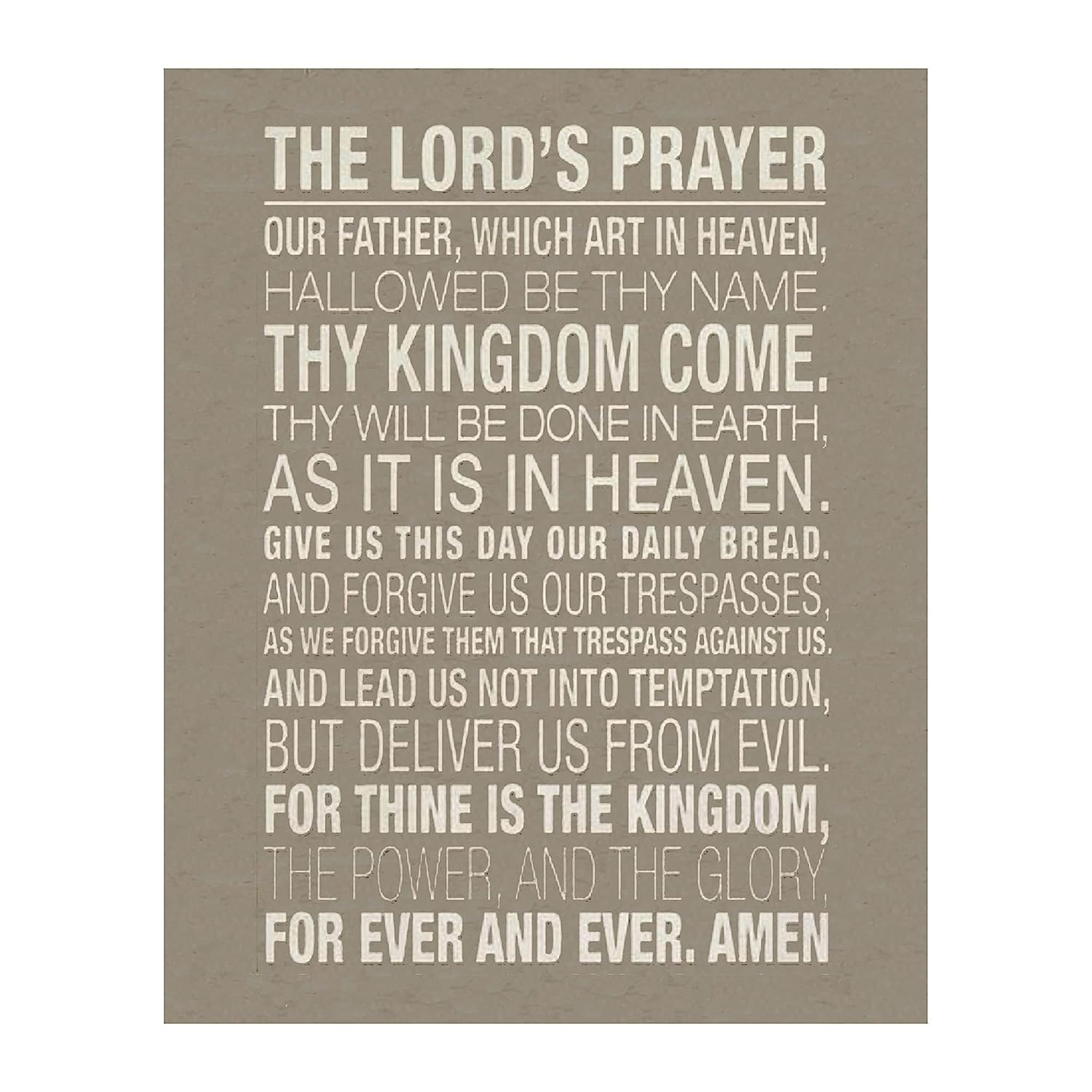 The Lords Prayer Modern- Scripture Wall Art Print-8 x 10