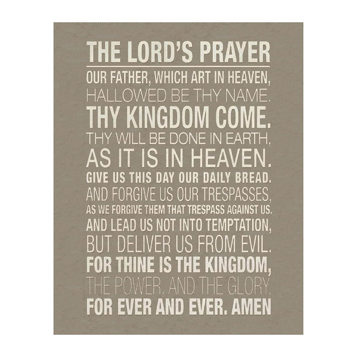 The Lords Prayer Modern- Scripture Wall Art Print-8 x 10"- Typographic Wall Print- Ready to Frame. Home D?cor-Kitchen-Dining D?cor- Christian Gifts. Matthew 6: 9-13- Biblical Prayer For Any Time.