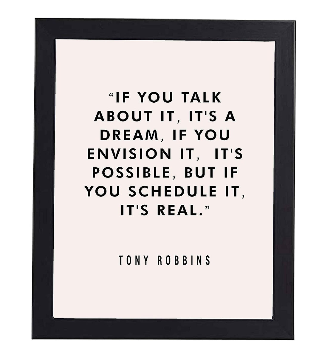 Tony Robbins Quotes Wall Art-"If You Schedule It, It&