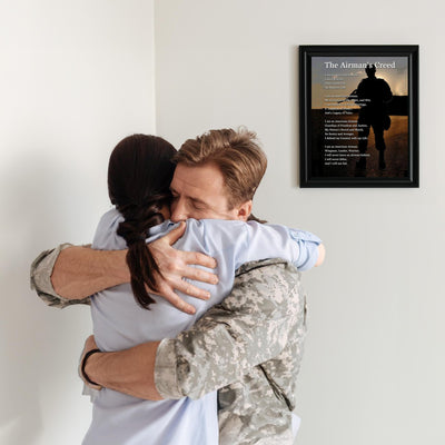 The Airman's Creed - US Air Force Military Wall Art, Wingman Military Wall Decor, Motivational Wall Art Print, Home Decor, Living Room Decor