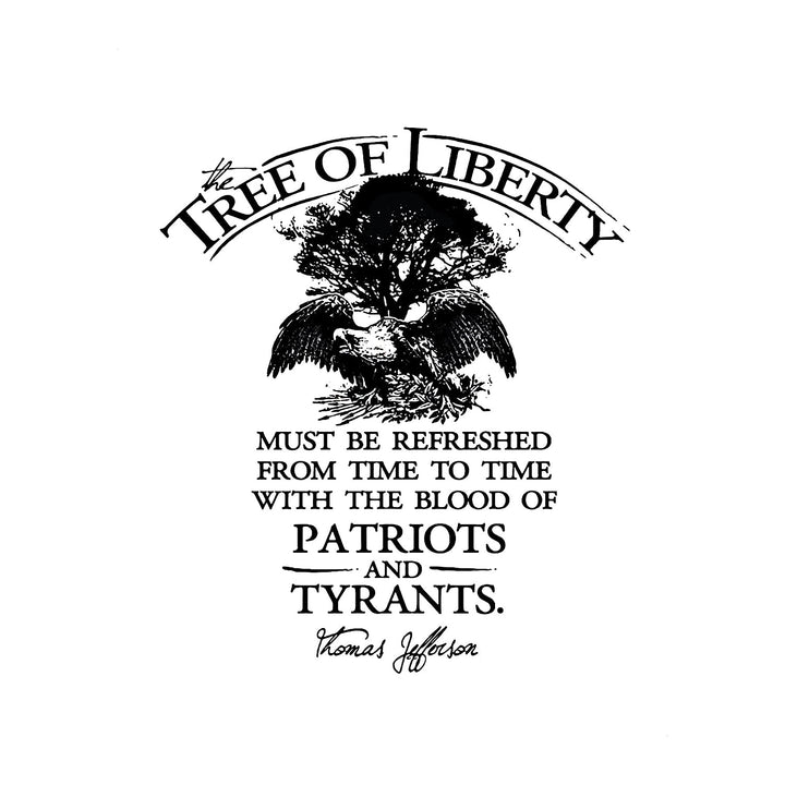Thomas Jefferson Quotes-"The Tree of Liberty-Refreshed With Blood of Patriots &amp; Tyrants"-8 x 10" Motivational Wall Art Print -Ready to Frame. Patriotic Decor for Home-Office-School-Library.