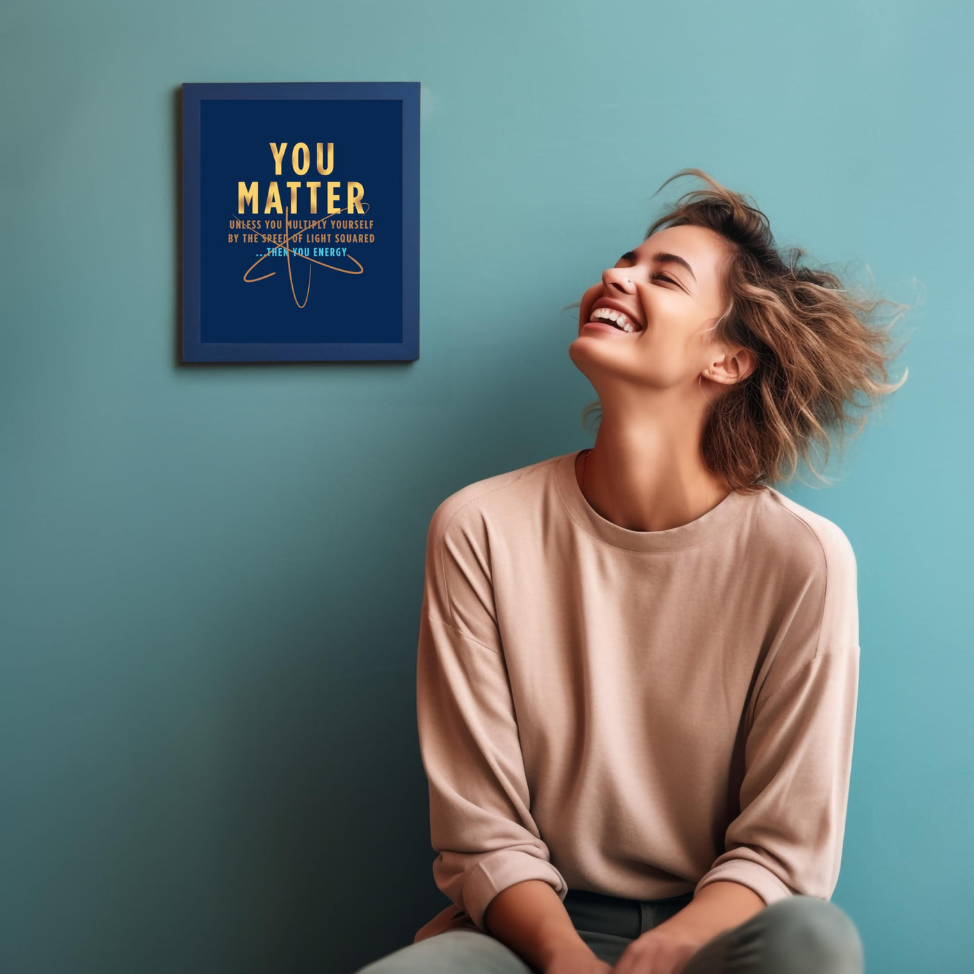 You Matter - Funny Science Classroom Wall Art, Motivational Wall Art Print for High School, College Dorm, Bedroom, or Home Decor