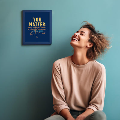 You Matter - Funny Science Classroom Wall Art, Motivational Wall Art Print for High School, College Dorm, Bedroom, or Home Decor