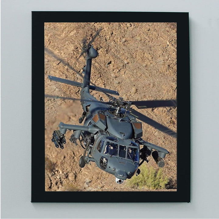 HH-60 Pave Hawk Military Helicopter - 8 x 10" US Air Force Wall Decor Print -Ready To Frame. Perfect Decor for Home-Office-Military-Man Cave-Garage. Great Gift for Active Duty &amp; Veterans