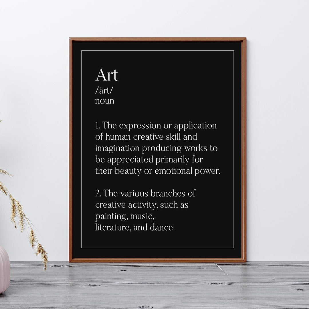 Definition of Art Inspirational Wall Decor Sign -11 x 14" Modern Typographic Poster Print -Ready to Frame. Home-Office-Studio-School-Dorm Decor. Perfect Classroom Sign! Great Gift for Artists!