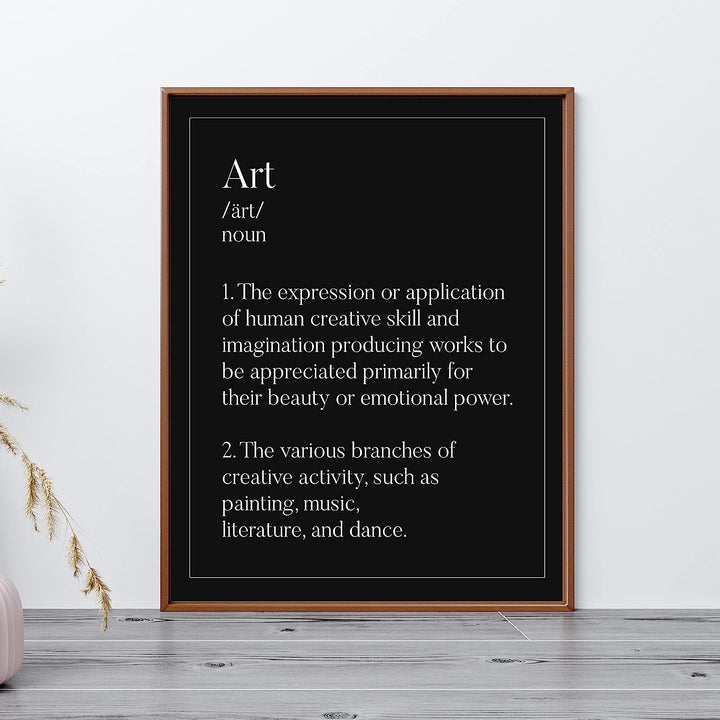 Definition of Art Inspirational Wall Decor Sign -11 x 14" Modern Typographic Poster Print -Ready to Frame. Home-Office-Studio-School-Dorm Decor. Perfect Classroom Sign! Great Gift for Artists!