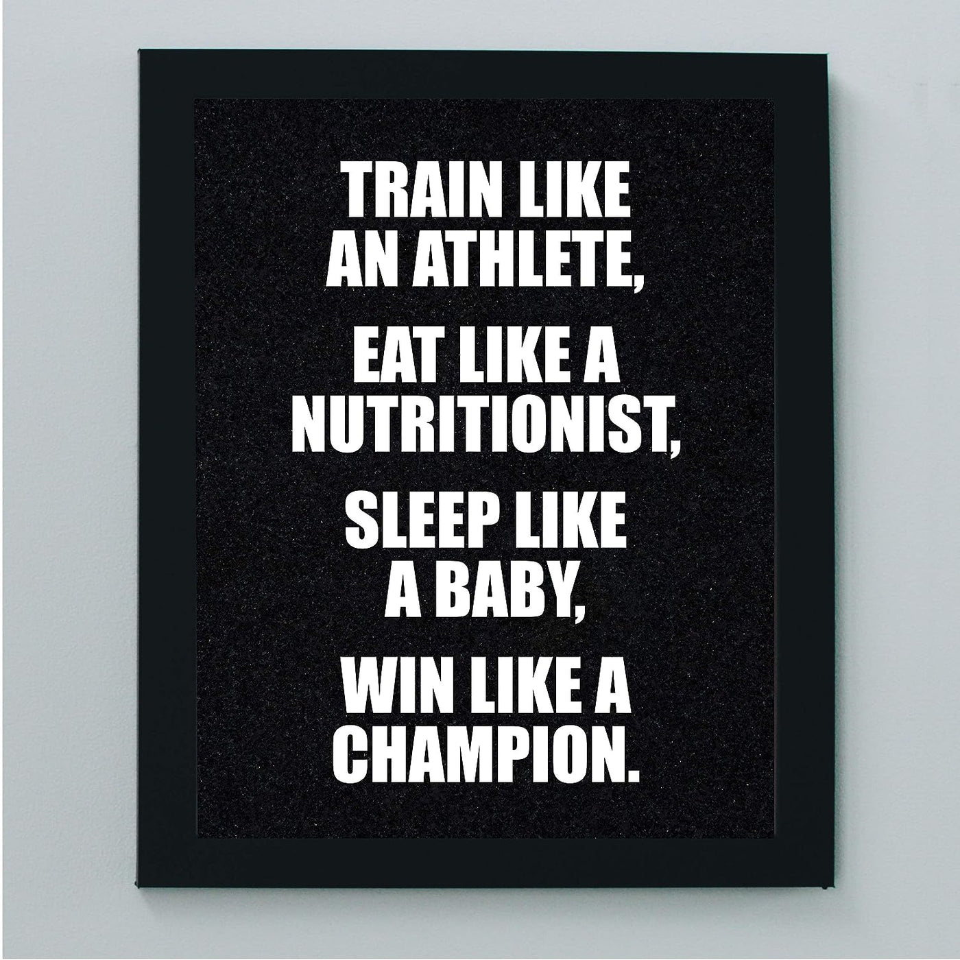 ?Win Like A Champion?-Motivational Gym Quotes -8 x 10" Exercise and Fitness Wall Art Print-Ready to Frame. Modern Typographic Design. Home-Office-Locker Room Decor. Perfect Sign for Motivation!