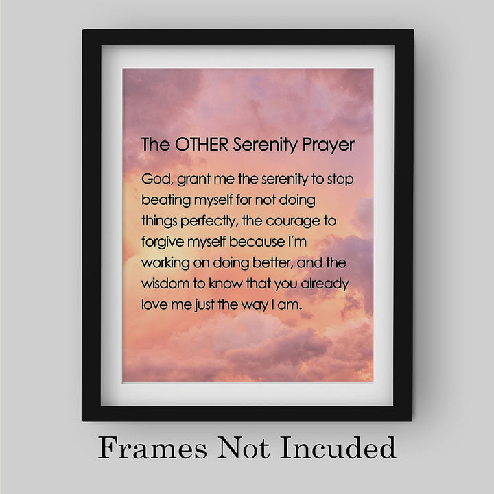 The Other Serenity Prayer- Inspirational Christian Wall Art -8 x 10"- Scripture Wall Print- Ready to Frame. Modern Home- Church- Office Decor- Christian Gifts. Inspiring &amp; Encouraging for All!