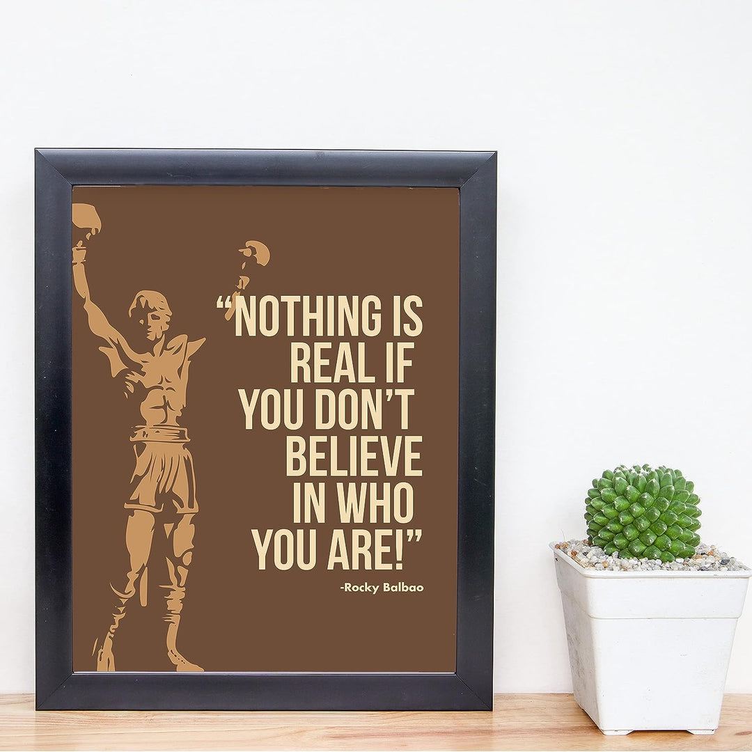 Rocky Balboa Quotes Wall Art-"Nothing Is Real-If Don&