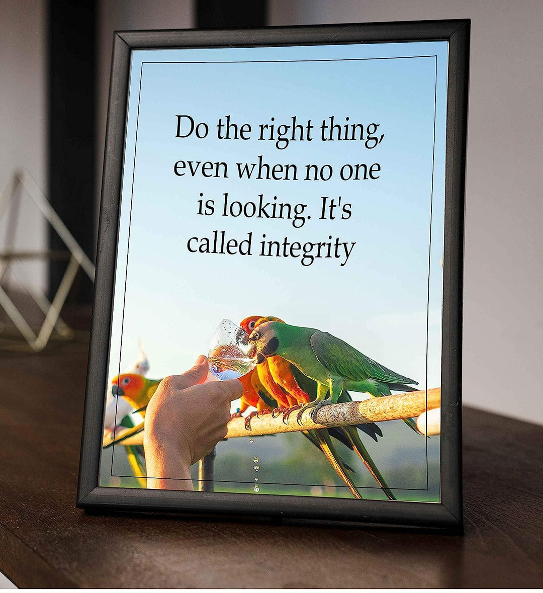 Integrity-Do the Right Thing -Inspirational Wall Art Sign-8 x 10"-Modern Typographic Photo Print-Ready to Frame. Ideal Home-Office-School-Dorm Decor. Perfect Motivational Poster Print for Teachers!
