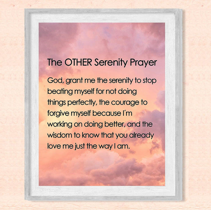 The Other Serenity Prayer- Inspirational Christian Wall Art -8 x 10"- Scripture Wall Print- Ready to Frame. Modern Home- Church- Office Decor- Christian Gifts. Inspiring &amp; Encouraging for All!