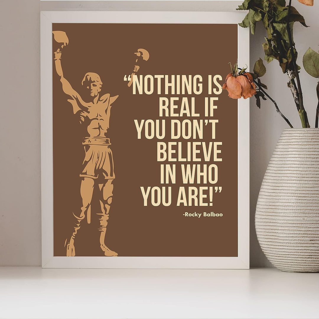 Rocky Balboa Quotes Wall Art-"Nothing Is Real-If Don&