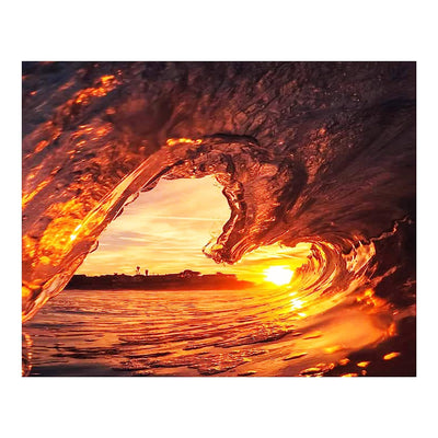 Heart Shaped Wave Sunset- Inside the Heart of the Ocean - 8 x 10 - Art Image Print Ready to Frame. Modern Home D?cor, Office D?cor & Wall Prints for Beach & Ocean Lover Themes. Makes a Perfect Gift!