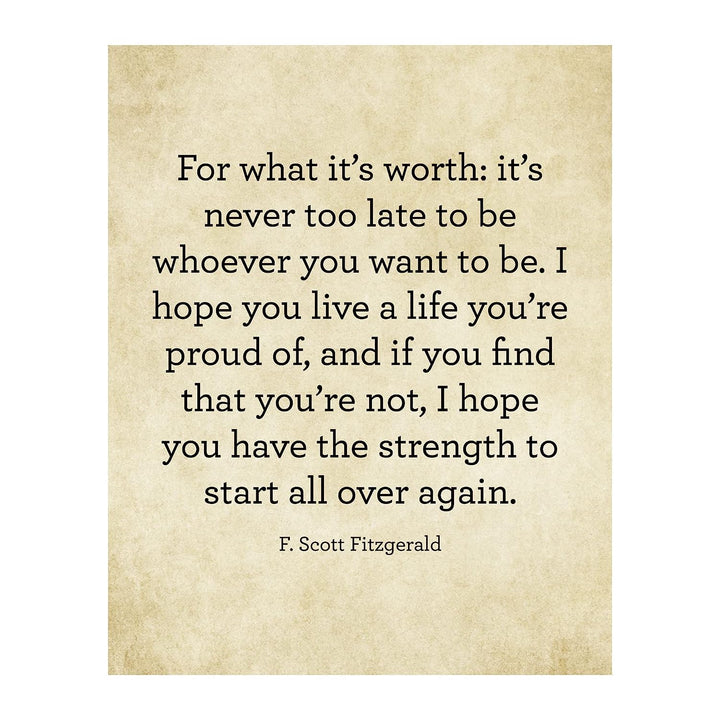 F. Scott Fitzgerald Quotes-"For What It&