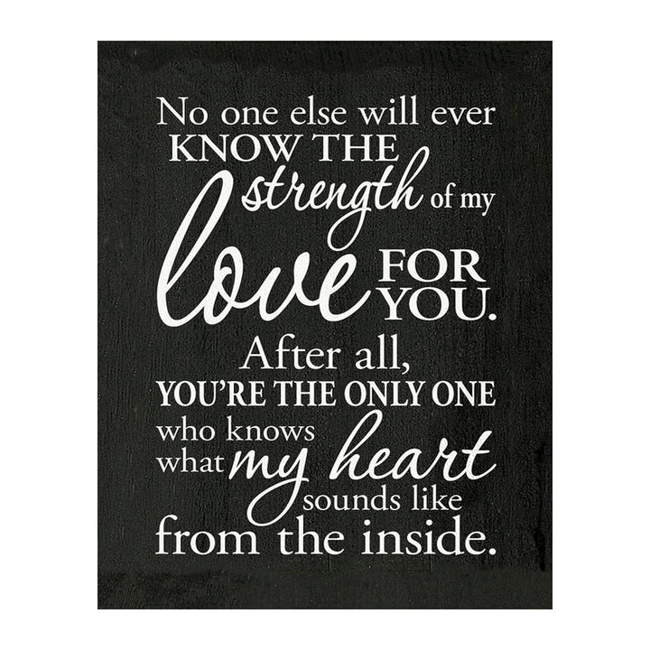 You Know What my Heart Sounds Like Inside-Love Letter-8 x 10"-Wall Art Print. Modern Typography Wall Decor-Ready to Frame. Home-Studio-Bedroom Decor. Lifetime Gift To Show the Strength of Your Love.