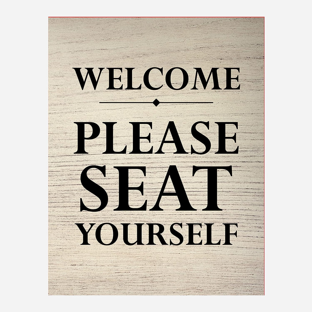 So Fresh So Clean Funny Bathroom Decor-Set of (4)-8 x 10" Wall Prints-Ready to Frame. Humorous Signs-"Welcome-Please Seat Yourself"-"Soap Not Just For Decoration" Fun Home-Guest Bathroom Decor!