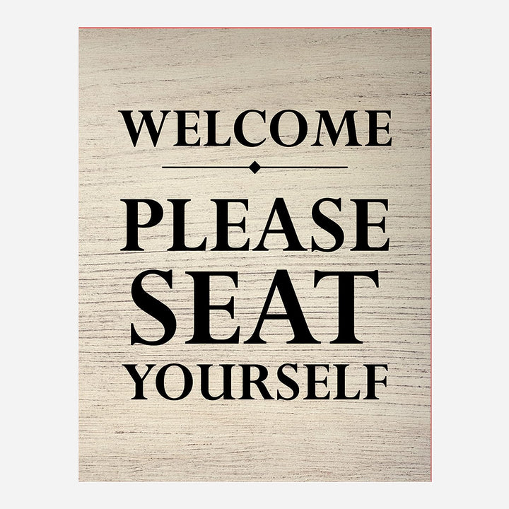 So Fresh So Clean Funny Bathroom Decor-Set of (4)-8 x 10" Wall Prints-Ready to Frame. Humorous Signs-"Welcome-Please Seat Yourself"-"Soap Not Just For Decoration" Fun Home-Guest Bathroom Decor!