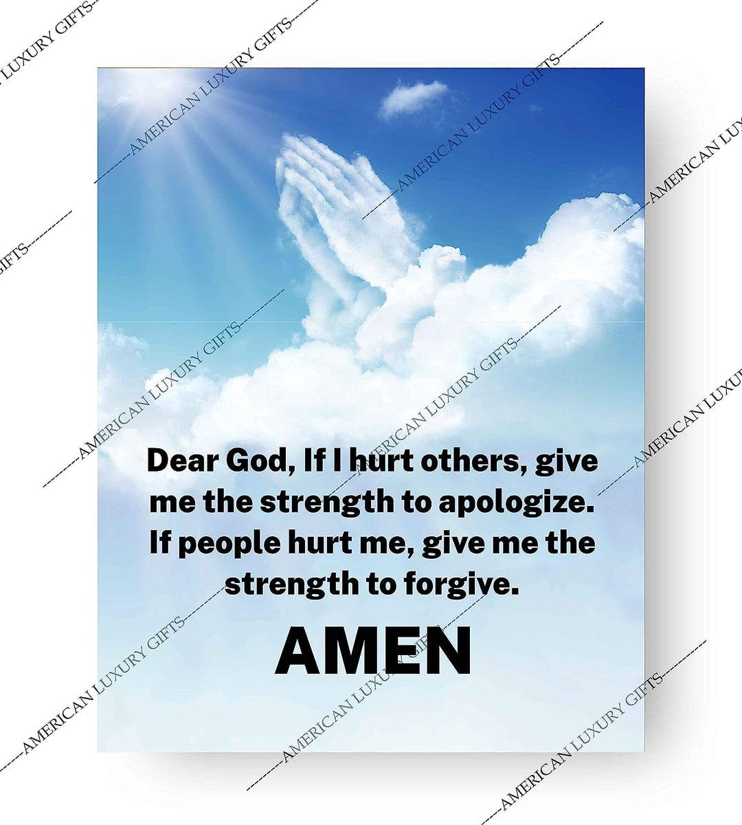 Give Me the Strength to Apologize-Forgive-Christian Prayer Wall Art -8 x 10" Typographic Poster Print-Ready to Frame. Inspirational Home-Office-Church Decor. Great Gift of Faith and Forgiveness!