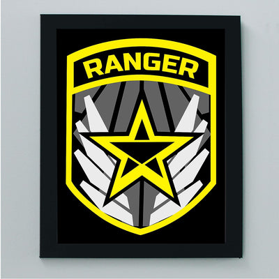 United States Army Ranger Logo Print -8 x 10" US Military Wall Art Print-Ready to Frame. Patriotic Home-Office-Military School-Cave Decor. Great Gift for All Who Served! Display Your Pride-Go Army!