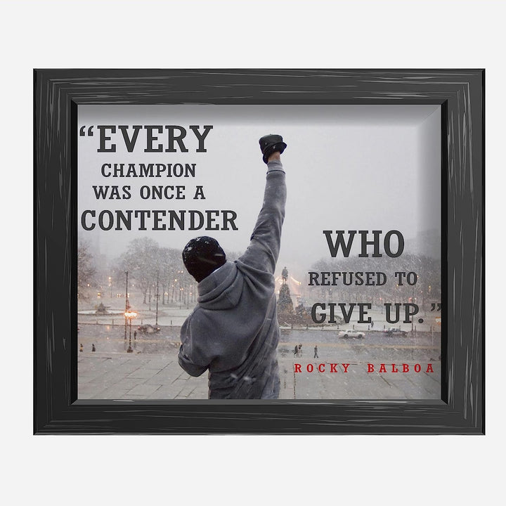 Every Champion - Motivational Wall Art, Rocky Balboa Quotes Picture Print, Inspirational Wall Art Decoration Perfect for Home Decor, Office &amp; Gym Decor