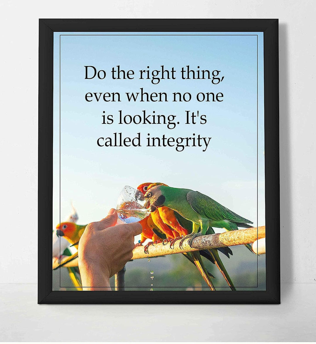 Integrity-Do the Right Thing -Inspirational Wall Art Sign-8 x 10"-Modern Typographic Photo Print-Ready to Frame. Ideal Home-Office-School-Dorm Decor. Perfect Motivational Poster Print for Teachers!