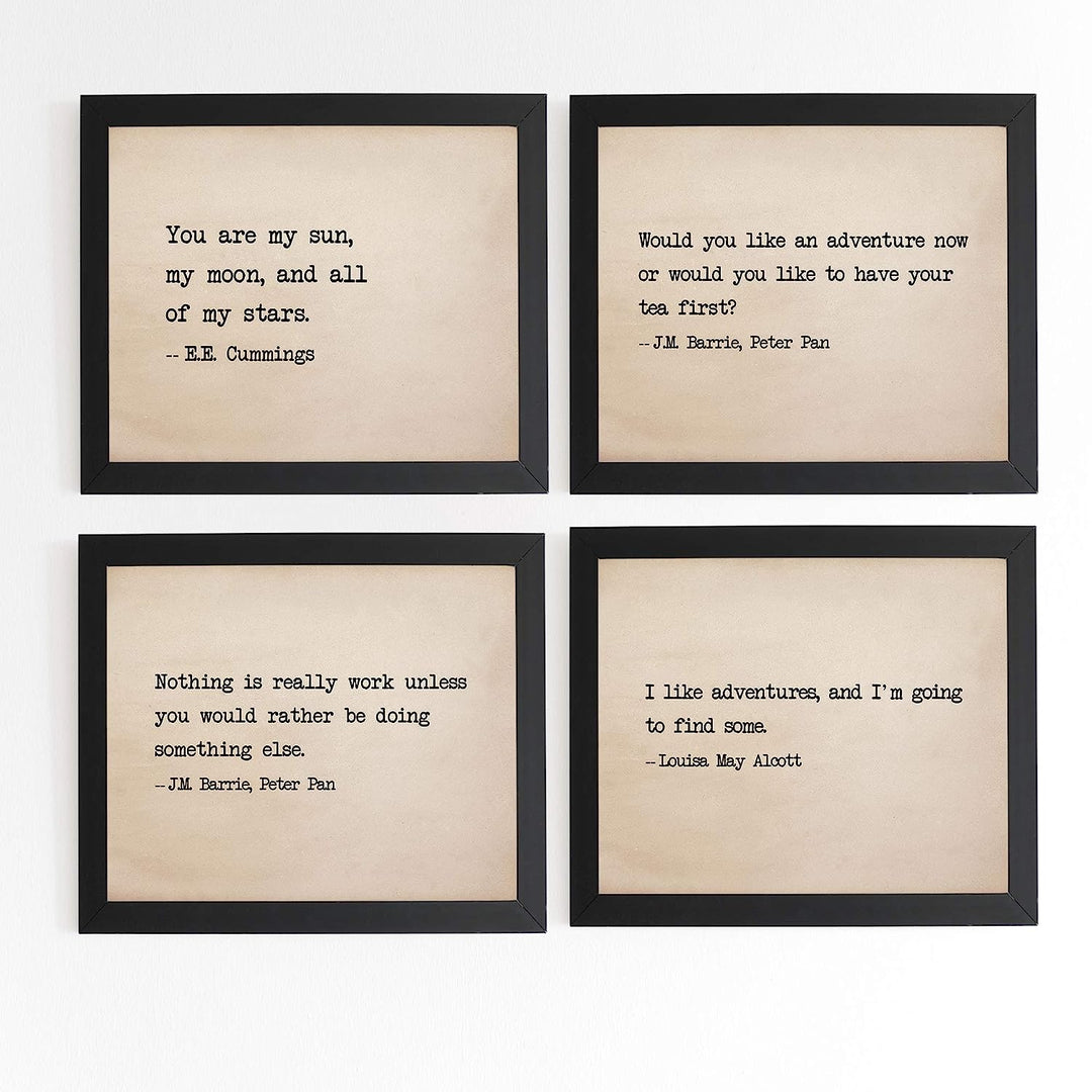 Famous Poetic Quotes-Wall Art Set-(4) -8 x 10&