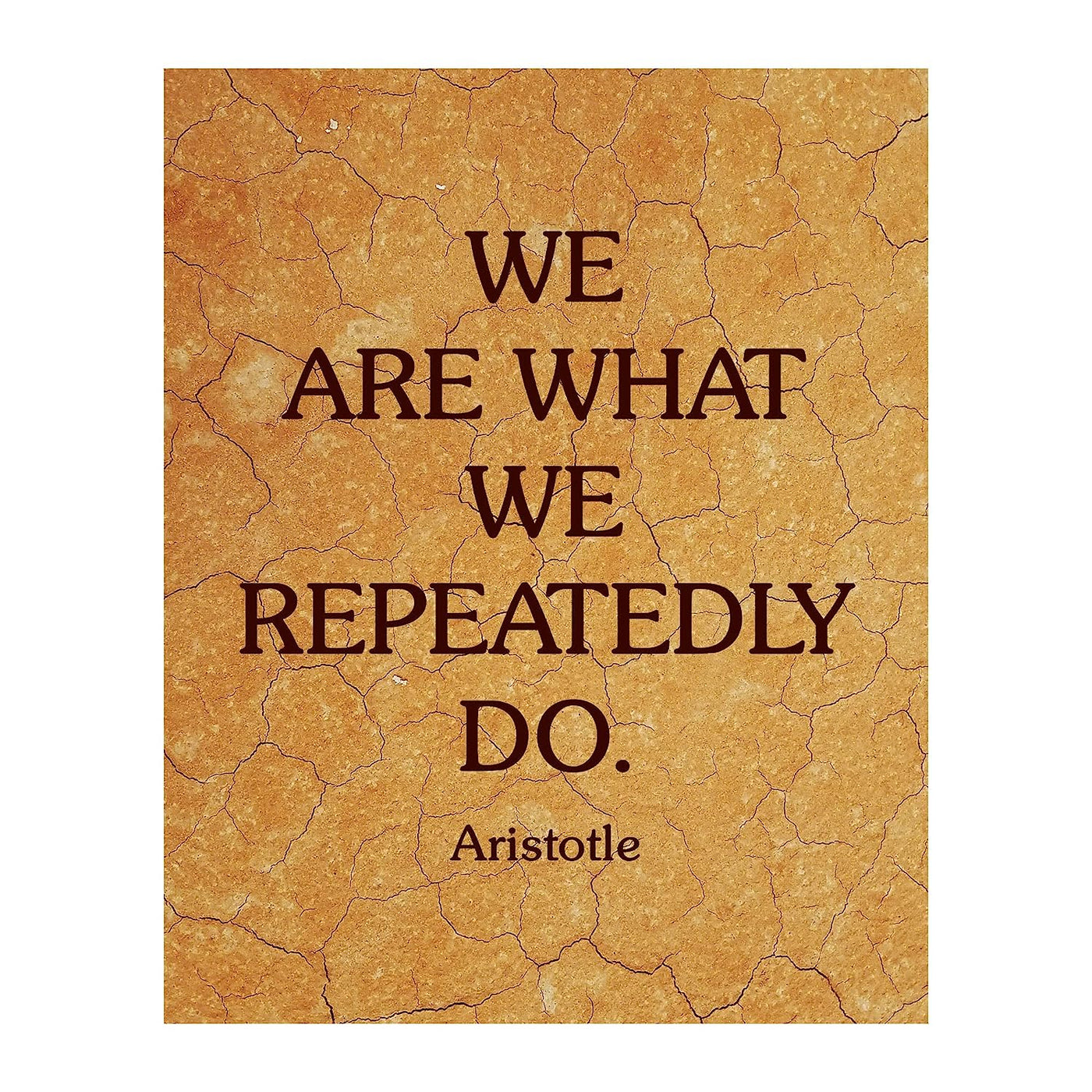 Aristotle-"We Are What We Repeatedly Do" Historical Quotes Wall Art -8x10" Motivational Poster Print-Ready to Frame. Modern Home-Office-Classroom-Dorm Decor. Great Philosophical Gift for Inspiration!