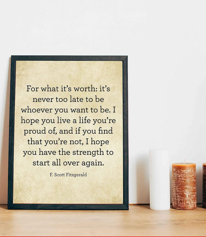 F. Scott Fitzgerald Quotes-"For What It&