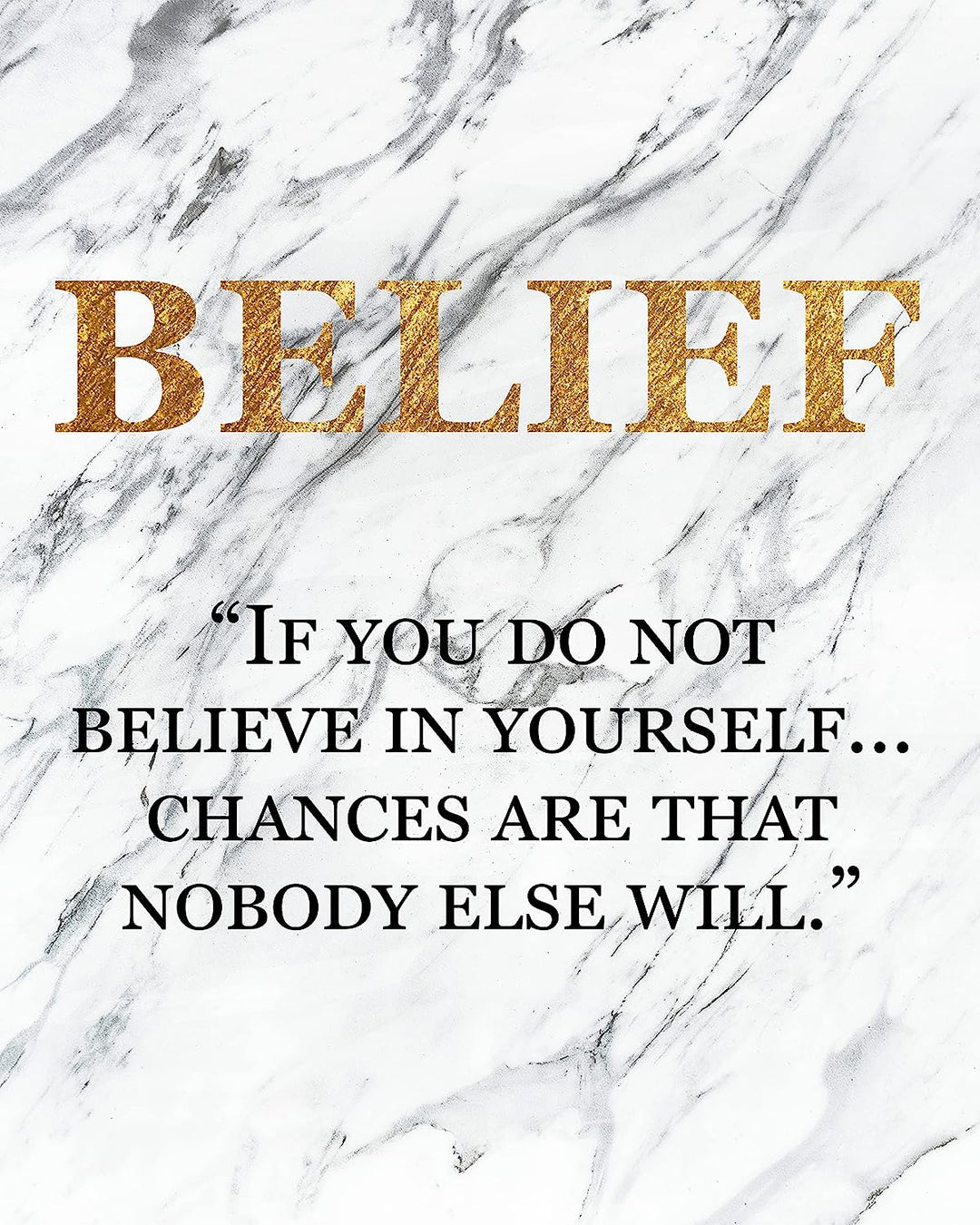 Success Traits &amp; Quotes Wall Art-4 Print Set-8 x 10"s Motivational Art Wall Prints-Ready to Frame. DESIRE-BELIEF-GOALS-ATTITUDE. Gold &amp; Granite Design-Home, Class &amp; Office D?cor. Grad-Executive Gift.