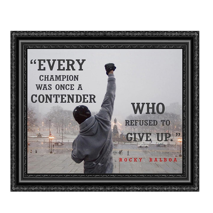 Every Champion - Motivational Wall Art, Rocky Balboa Quotes Picture Print, Inspirational Wall Art Decoration Perfect for Home Decor, Office &amp; Gym Decor