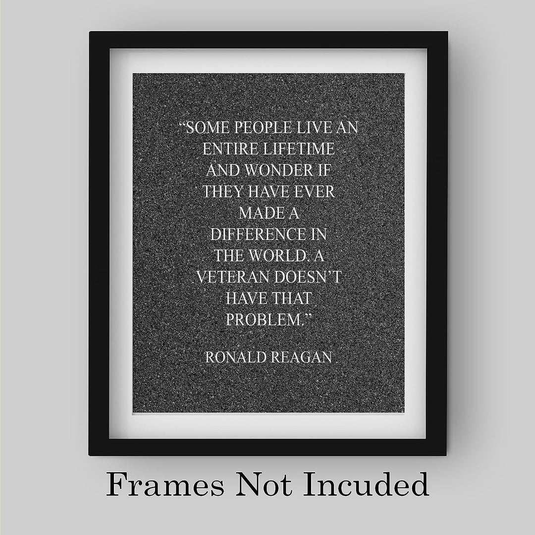Ronald Reagan Quotes-"Ten Commandments Run Through US Congress"-Political Wall Art -10x8" Presidential Portrait Print-Ready to Frame. Modern Home-Office-School-Library Decor. Great Patriotic Gift!