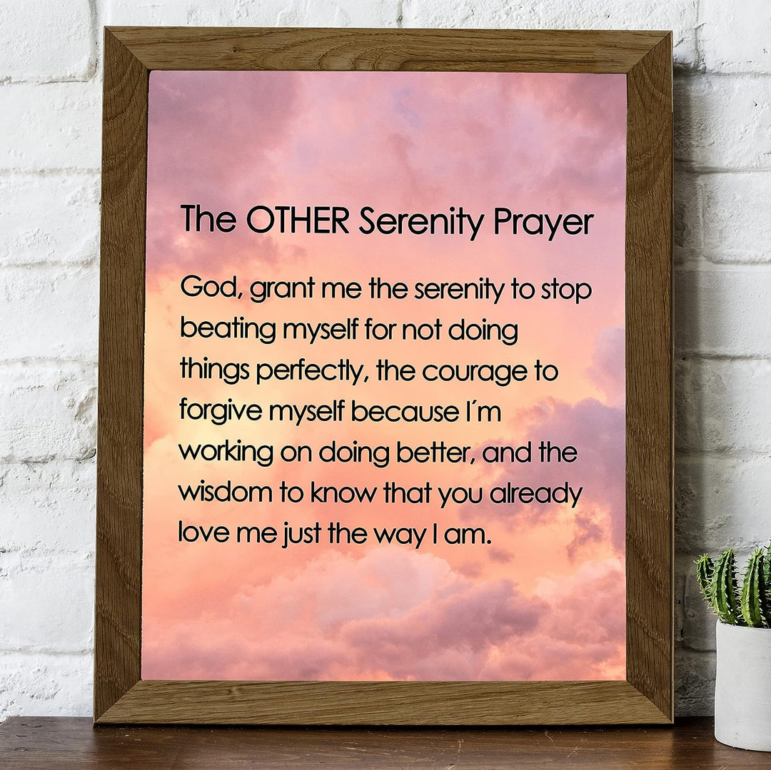 The Other Serenity Prayer- Inspirational Christian Wall Art -8 x 10"- Scripture Wall Print- Ready to Frame. Modern Home- Church- Office Decor- Christian Gifts. Inspiring &amp; Encouraging for All!